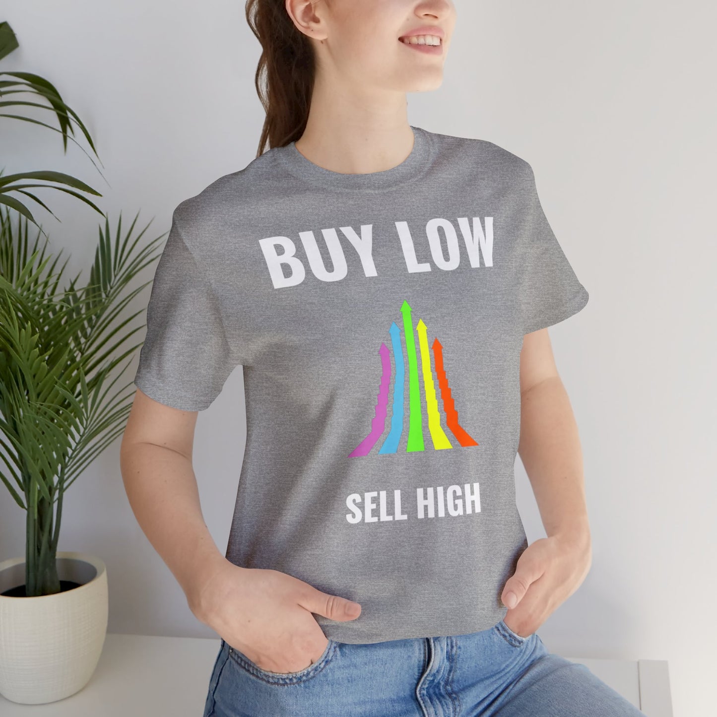 Buy low sell high t-paita