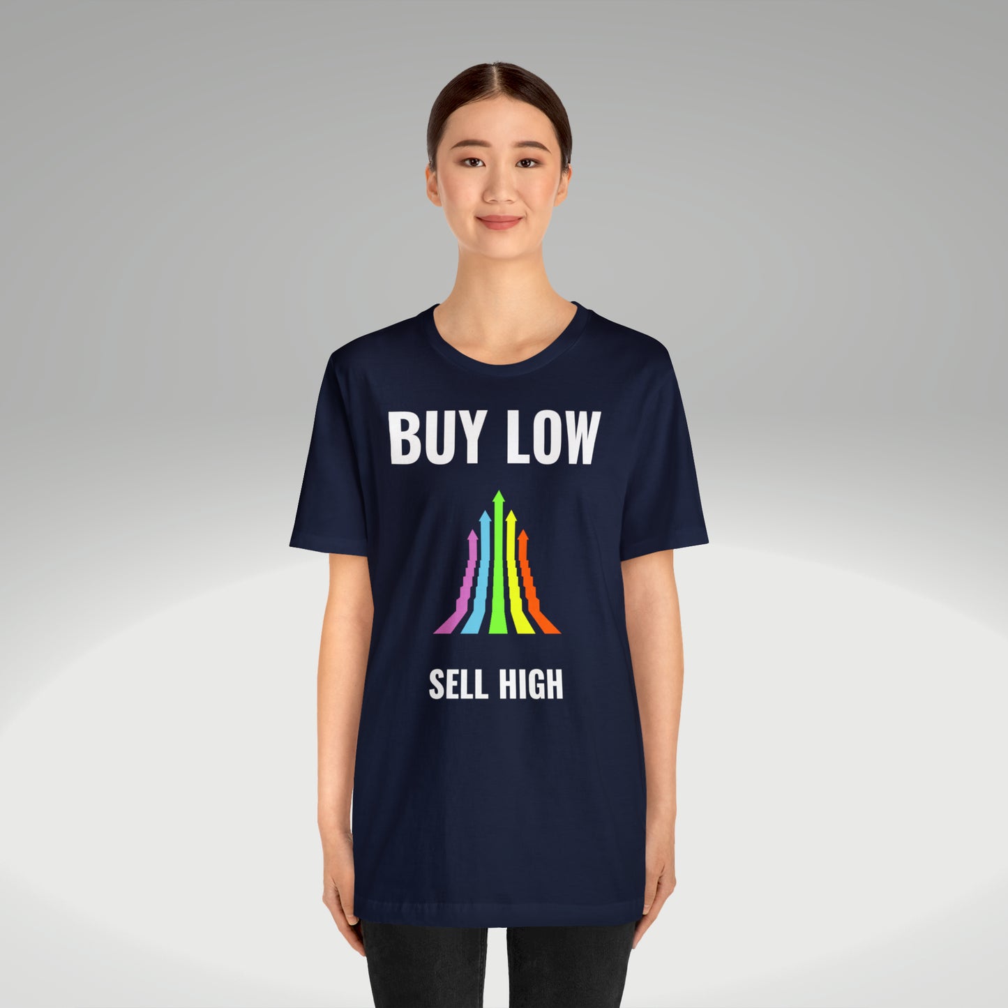 Buy low sell high t-paita