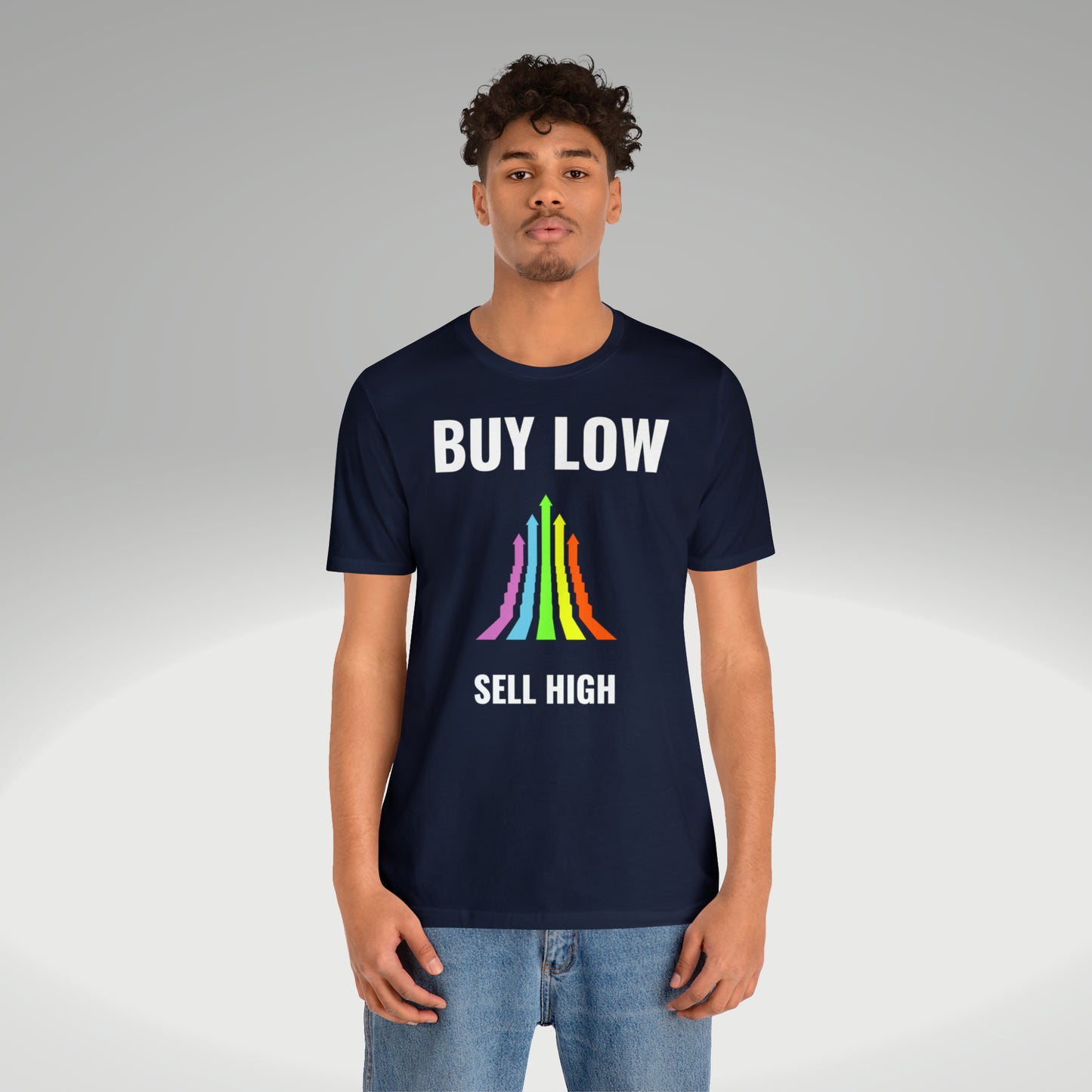 Buy low sell high t-paita