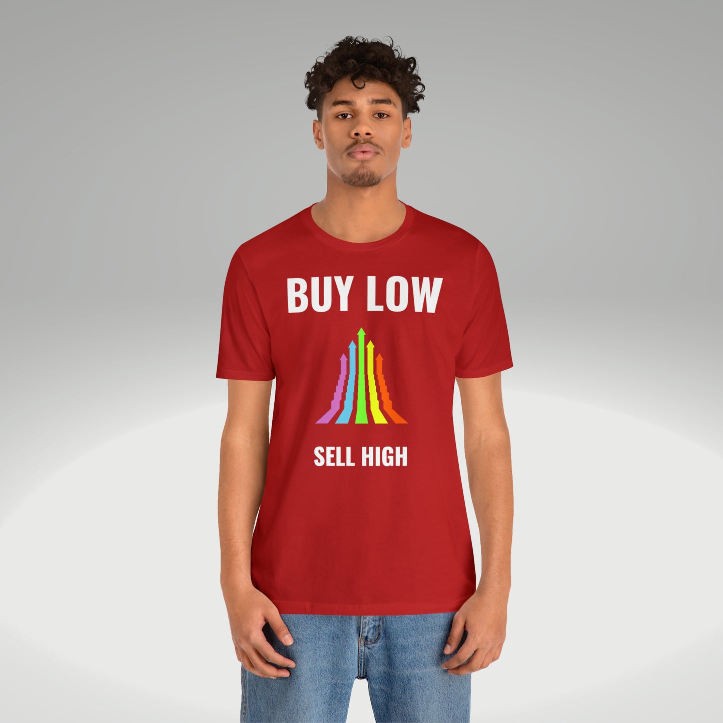 Buy low sell high t-paita