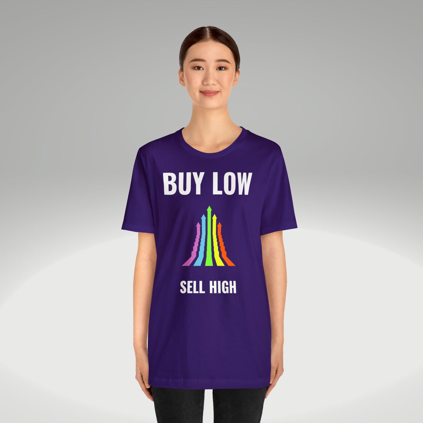 Buy low sell high t-paita