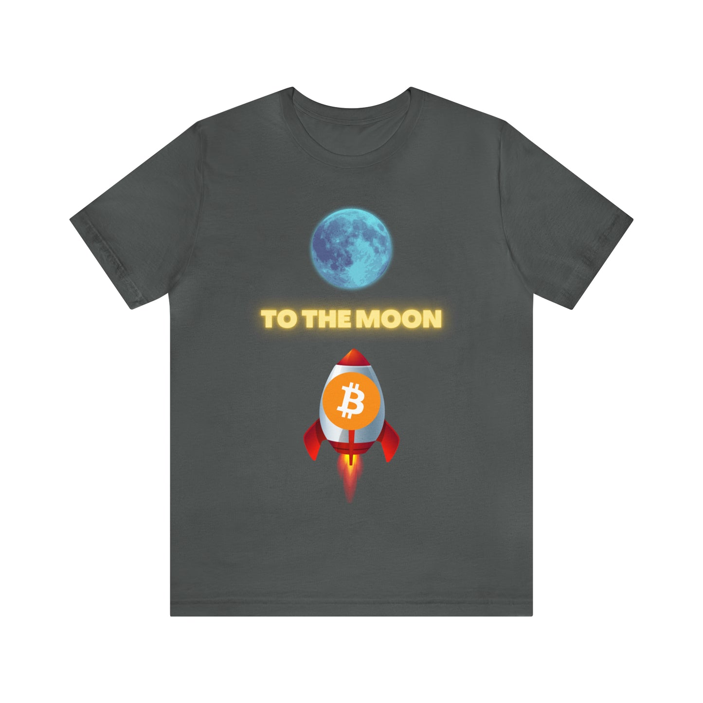 Bitcoin to the moon T-paita