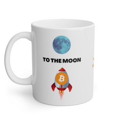 Bitcoin to the moon Kahvimuki