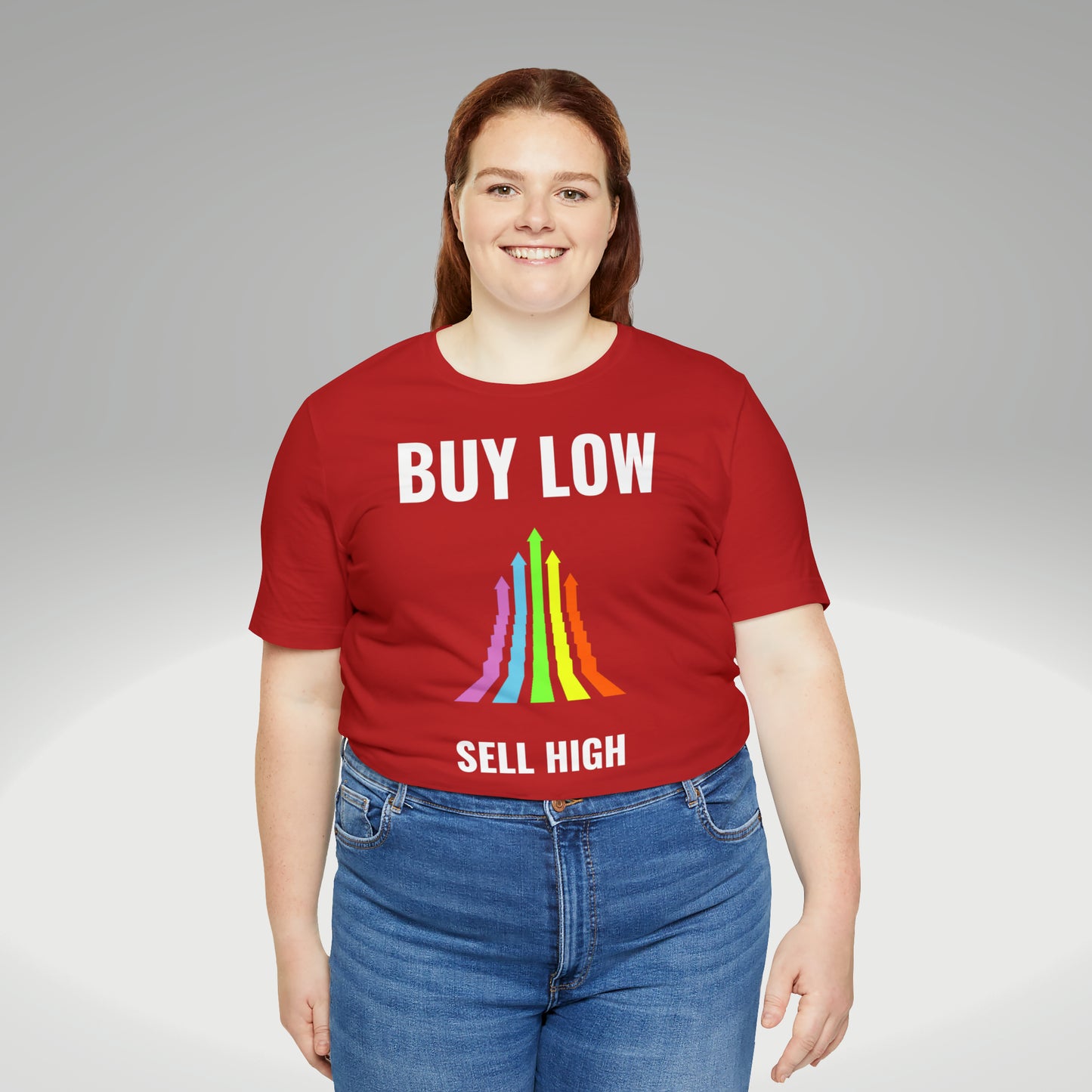 Buy low sell high t-paita