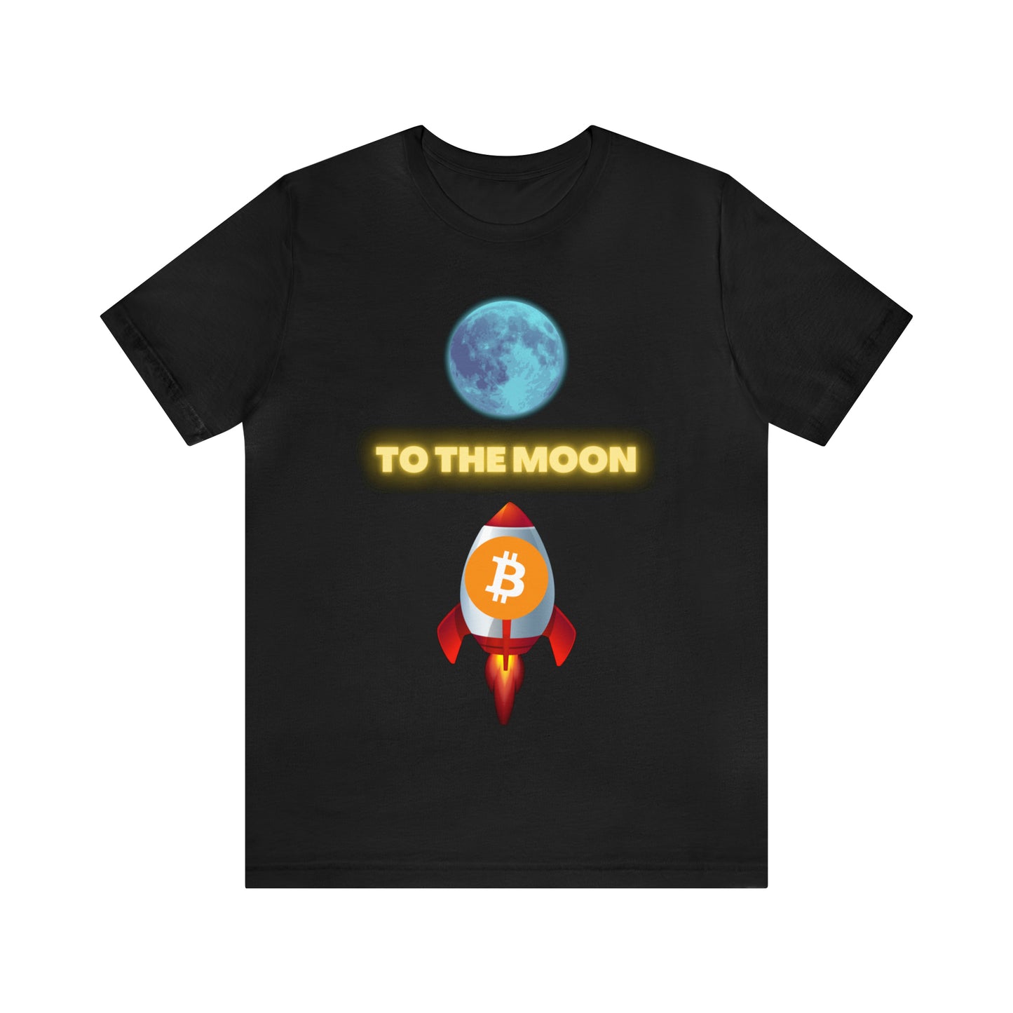 Bitcoin to the moon T-paita
